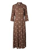Yassavanna Long Shirt Dress S. Noos Brown YAS