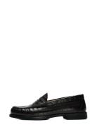 Slhbilly Leather Penny Loafer Black Selected