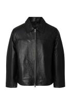 Slhlucas Leather Blouson Noos Black Selected