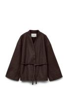 Awsijina Ls V-Neck Short Jacket Noos Brown Vero Moda