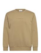 Logo Chest Print O-Neck Sweat Beige Lindbergh