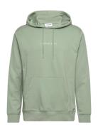 Logo Chest Print Hoodie Sweat Green Lindbergh