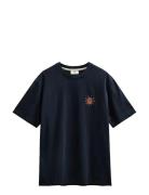 Akvillads Sun S/S Tee Navy Anerkjendt