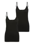 Vmmaxi My Soft V Singlet Jrs 2-Pack Black Vero Moda