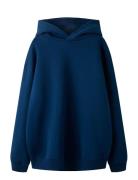 Nlnrenar Ls Bru Loose Sweat W. Hood Navy LMTD