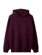 Nlnrenar Ls Bru Loose Sweat W. Hood Burgundy LMTD