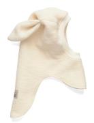 Balaclava Ears Wool Cream Huttelihut