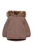 Baby Parka W. Fake Fur Brown Color Kids