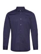 Ls Slim Fit Poplin Shirt Navy Lyle & Scott