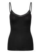 Rwbeatha Silk Sl Strap Satin Tape T Black Rosemunde