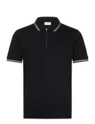 Polo Shirt W?. Contrast Piping Black Lindbergh
