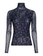 Mschginie Illenora Ls Top Aop Blue MSCH Copenhagen