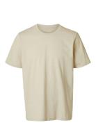 Slhaspen Ss O-Neck Tee Noos Cream Selected