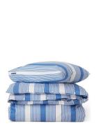 Blue/White Striped Cotton Sateen Bed Set Patterned Lexington Home
