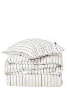 Striped Cotton Poplin Bed Set White Lexington Home
