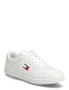 Tjm Cupsole Long Lace Leather White Tommy Hilfiger