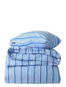 Blue/White Striped Cotton Poplin Bed Set Blue Lexington Home