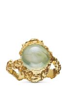 Goddess Ring Prehnit Maanesten