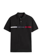 Hilfiger Chest Insert Reg Polo Black Tommy Hilfiger