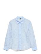 Vmkova Ls Shirt Wvn Blue Vero Moda