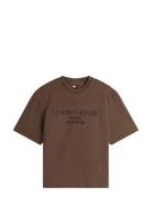 Tjm 90S New Classics Ss Tee Brown Tommy Jeans