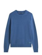 Soft Textured Crew Neck Blue Tommy Hilfiger