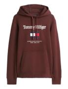 Tommy Embro Flag Hoodie Brown Tommy Hilfiger