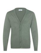 Ecovero V-Neck Button Cardigan Khaki Lindbergh