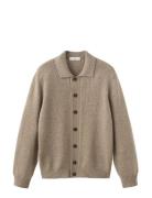 Knitted Wool Blend Cardigan Beige Mango