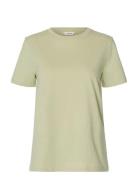 Slfmyessential Ss O-Neck Tee Noos Green Selected