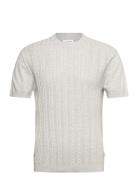 Knitted S/S O-Neck Tee Grey Lindbergh