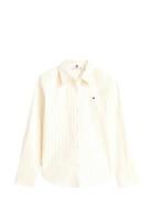 Ess Poplin Regular Shirt Yellow Tommy Hilfiger