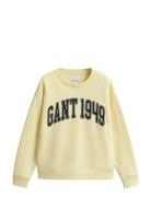 Graphic C-Neck Sweat Yellow GANT