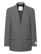 Strecth Suiting Over D Blazer Grey Calvin Klein