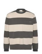 Ls Sueded Stripe Pocket Tee Beige Calvin Klein Jeans