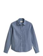 Reg Classic Poplin Striped Shirt Blue GANT