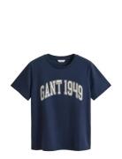 Graphic Ss T-Shirt Navy GANT
