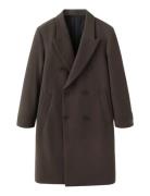 Over D Wrap Coat Brown Mango