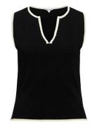 Objviva S/L Re V-Neck Knit Top Noos Black Object