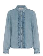 Crellie Blouse Blue Cream