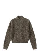 Speckled Zip-Up Cardigan Patterned Mango