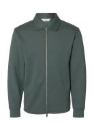 Slhemanuel Soft Full Zip Sweat Noos Green Selected