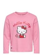 Kmghello Life Ls Loose Printed Tee Jrs Pink Kids Only
