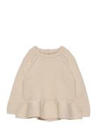 Knitted Pullover W. Frill Cream Copenhagen Colors