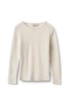 Wool T-Shirt L/S Alfie Cream Wheat
