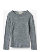 Wool T-Shirt L/S Alfie Grey Wheat