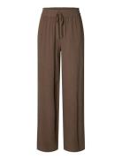 Slfviva-Gulia Hw Long Sun Pant Noos Brown Selected