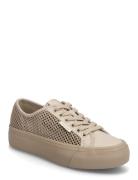Vulc Flatf Lace Up Lin Mesh Beige Calvin Klein