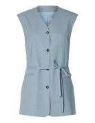 Slfboxy Lisa Vest Blue Selected