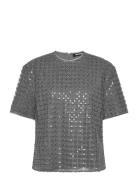 Beaded Over D Top Grey ROTATE Birger Christensen